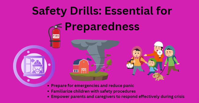 Children and Caregiver Safety Drills for Emergenciy Preparedness